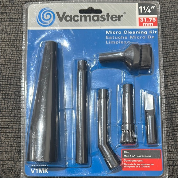 Vacmaster V1MK Kit Accessori Per Aspirazione Di Dettaglio - 5 Pezzi Per Tubo Da 1 1/4'', Originale, Plastica Resistente
